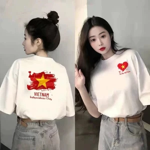 BOOM Áo thun ngắn tay nón lá Việt Nam chất cotton áo thun nam nữ unisex hàng đầu,áo phông mùa hè