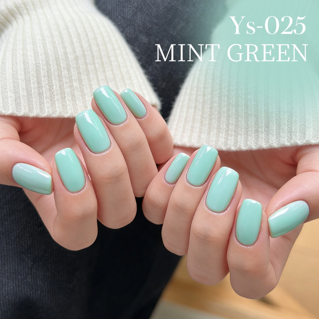 XEIJAYI 10ml - Sơn móng tay dạng gel màu xanh bạc hà mới, kiểu móng tay Pháp tươi mới