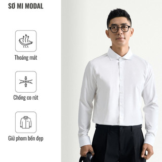 [🔥HOT] Áo Sơ Mi Tay Dài Nam Modal Easy Care Form Fitted - Routine 10S26SHL057