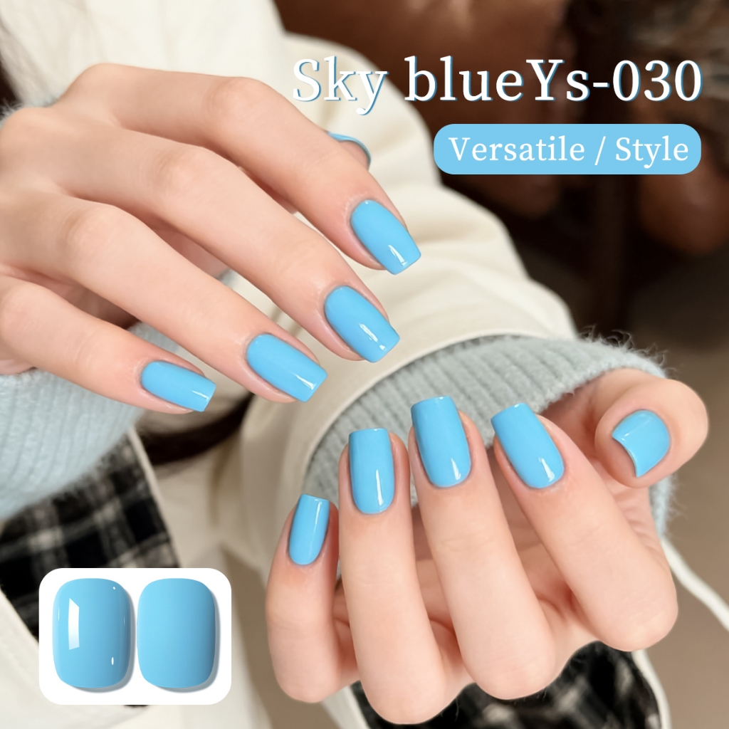 XEIJAYI 10ml - Sơn móng tay dạng gel màu xanh da trời đơn giản, phù hợp cho mọi mùa.