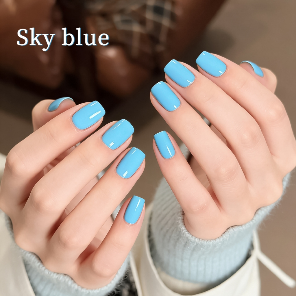 XEIJAYI 10ml - Sơn móng tay dạng gel màu xanh da trời đơn giản, phù hợp cho mọi mùa.