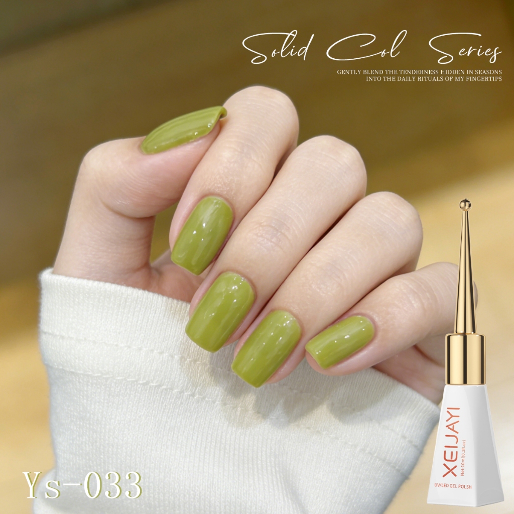 XEIJAYI 10ml - Sơn móng tay dạng gel màu xanh bơ, độ bão hòa cao cho vẻ ngoài trẻ trung, hoàn hảo cho mùa hè.