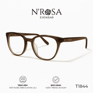 Gọng Kính Cận N’ROSA T1844 - Dáng Vuông Bo Góc Thời Trang, Nhựa Cao Cấp Siêu Nhẹ Nam Nữ (Unisex)