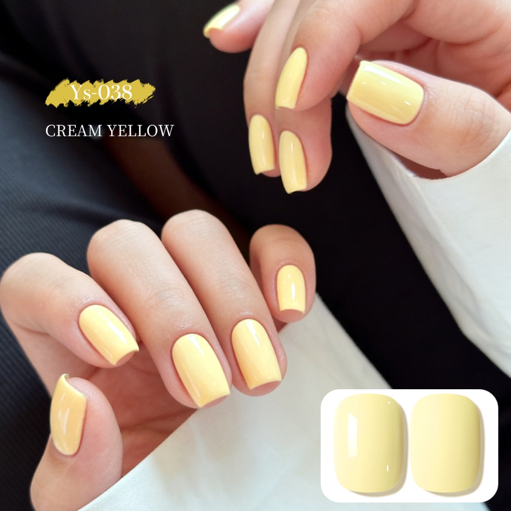 XEIJAYI 10ml - Sơn móng tay dạng gel màu vàng nhạt, màu sắc dễ thương và tươi tắn, hoàn hảo cho nghệ thuật vẽ móng.