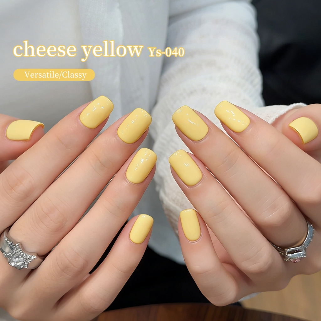 XEIJAYI 10ml - Sơn móng tay dạng gel màu vàng kem tươi tắn, dễ thương, hoàn hảo cho mùa hè.