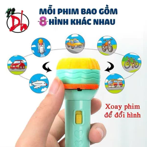 Đèn pin chiếu hình 80 nghộ nghĩnh 3d sắc nét cho bé