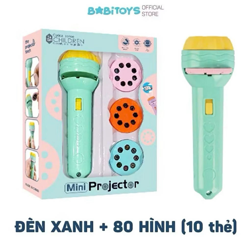 Đèn pin chiếu hình 80 nghộ nghĩnh 3d sắc nét cho bé