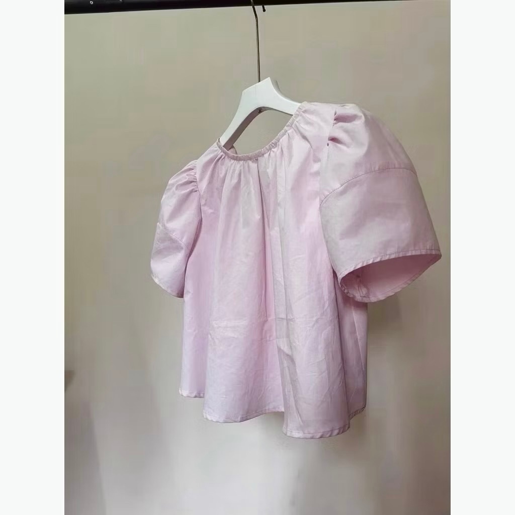 𝗧𝘂𝗻 - Áo Linen cổ tròn basic