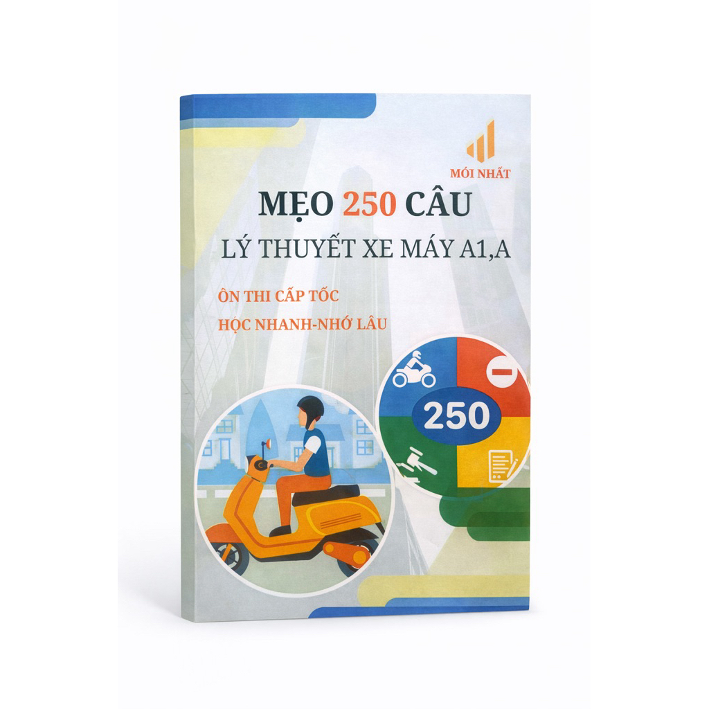 Sổ tay mẹo 250 câu lý thuyết thi bằng lái xe máy hạng A,A1