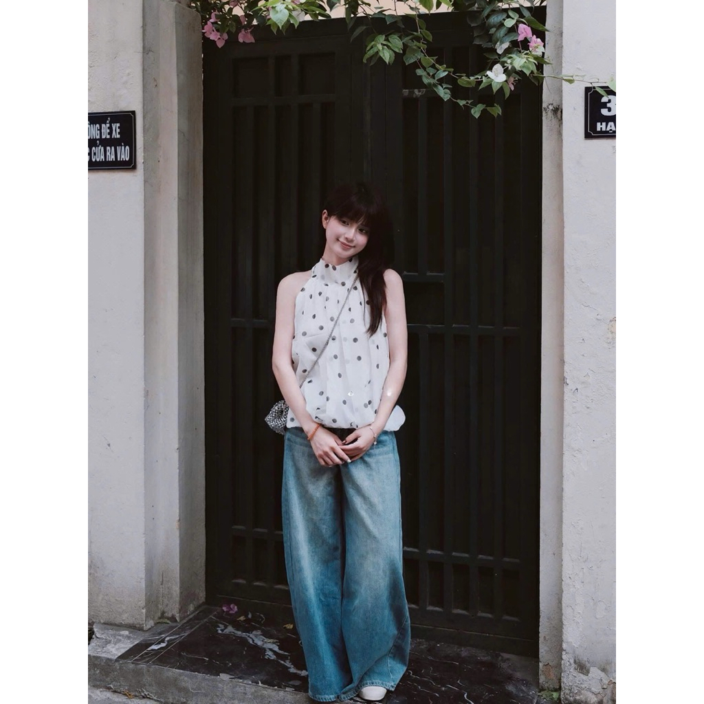 𝒄𝒂𝒎.𝒄𝒍𝒐𝒔𝒆𝒕•Yếm Chấm Bi Đuôi Bí