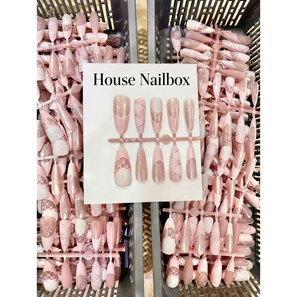 Nailbox [ Mã N45 ] Hồng Mắt Mèo Ngọt Ngào Tiểu Thư từ Hạt Gạo Thiết Kế Mắt Mèo Sang Trọng