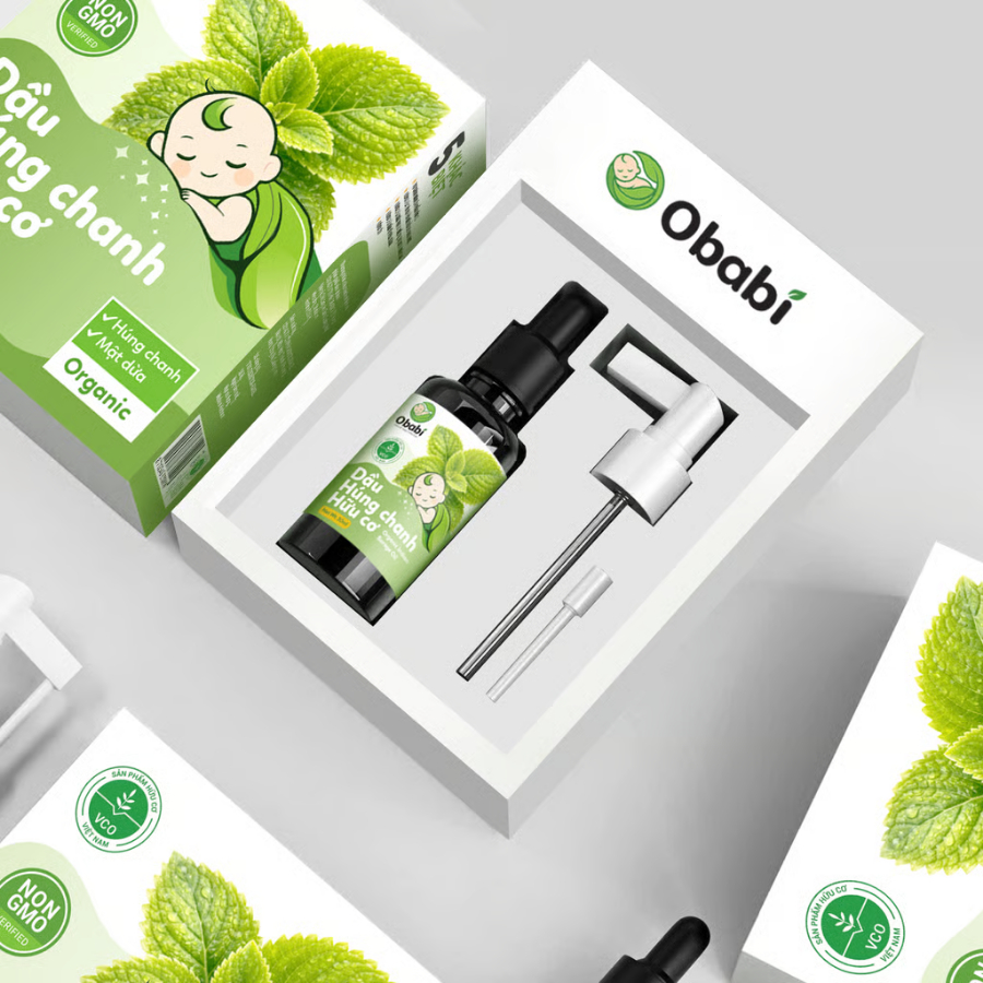 Dầu Húng Chanh Hữu Cơ OBABI – Hỗ trợ thông thoáng mũi họng, dịu nhẹ cho bé - FamilyCare Store