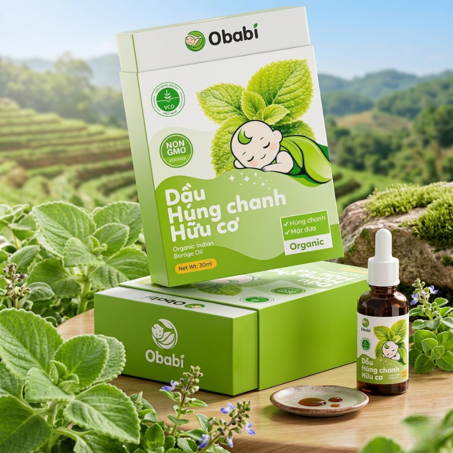 Dầu Húng Chanh Hữu Cơ OBABI – Hỗ trợ thông thoáng mũi họng, dịu nhẹ cho bé - FamilyCare Store