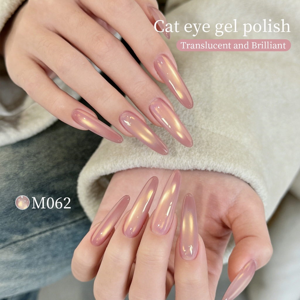 XEIJAYI 10ml — Sơn Gel "Mắt Mèo" Màu Hồng Nude Mới: Tông màu bão hòa thấp, hoàn hảo cho phong cách thường ngày.