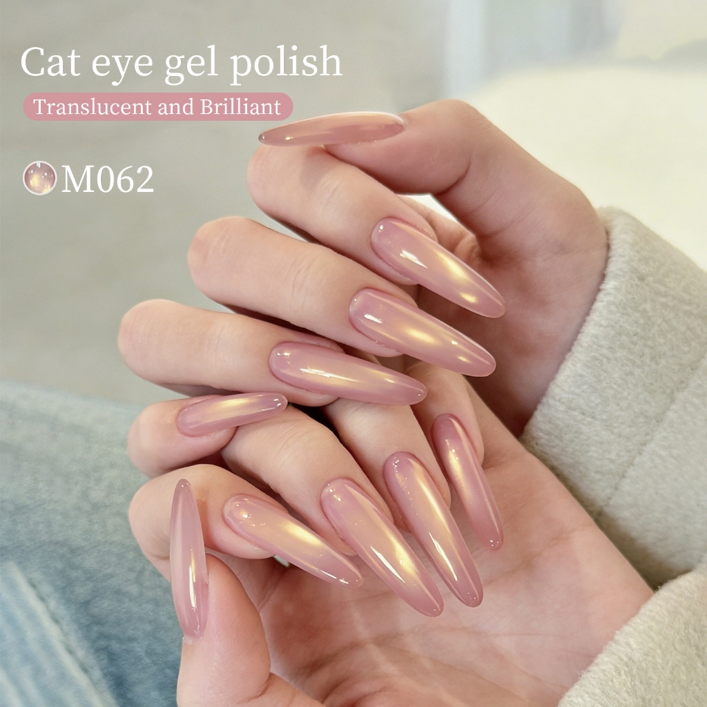 XEIJAYI 10ml — Sơn Gel "Mắt Mèo" Màu Hồng Nude Mới: Tông màu bão hòa thấp, hoàn hảo cho phong cách thường ngày.