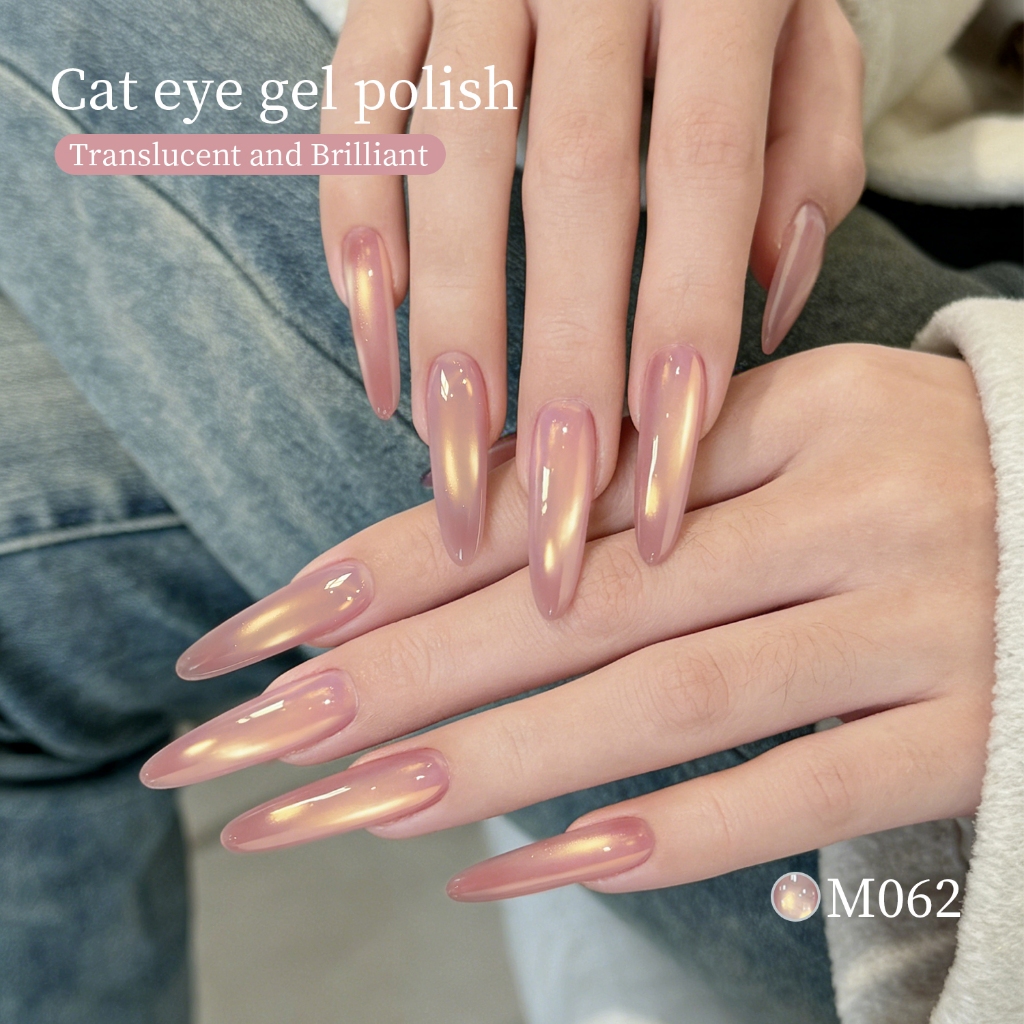 XEIJAYI 10ml — Sơn Gel "Mắt Mèo" Màu Hồng Nude Mới: Tông màu bão hòa thấp, hoàn hảo cho phong cách thường ngày.