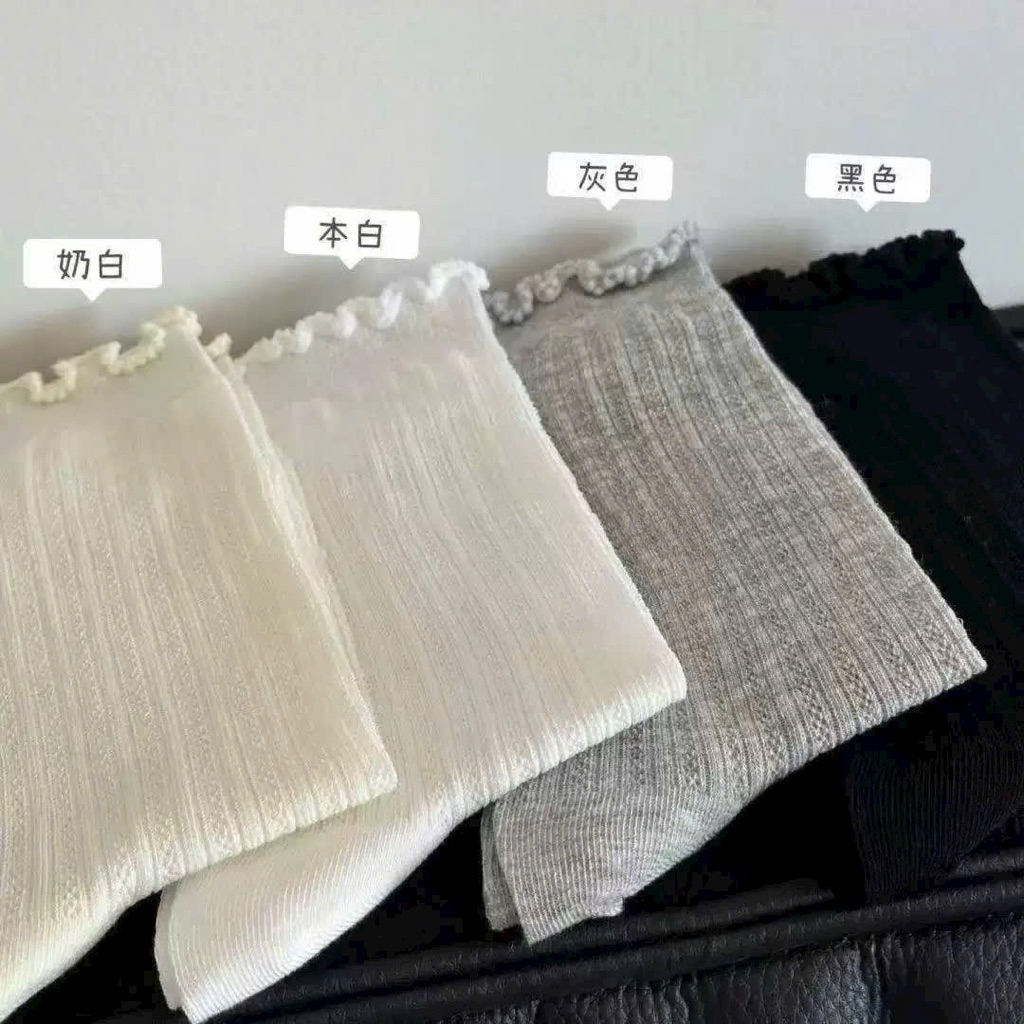 Sét 5 đôi 10 đôi tất lưới bèo cổ cao mẫu mới tt88