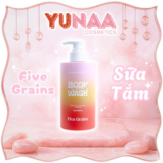 [Y374] Sữa tắm Cao cấp FIVE GRAINS - Dưỡng trắng da - Niacinamide - Lưu hương nước hoa 500ML