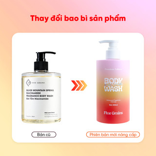 [Y374] Sữa tắm Cao cấp FIVE GRAINS - Dưỡng trắng da - Niacinamide - Lưu hương nước hoa 500ML