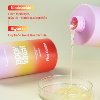 [Y374] Sữa tắm Cao cấp FIVE GRAINS - Dưỡng trắng da - Niacinamide - Lưu hương nước hoa 500ML