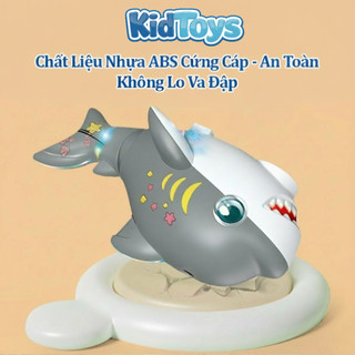 Đồ chơi cá mập thổi bóng KidToys có nhạc đèn LED – đồ chơi vận động thú vị cho bé