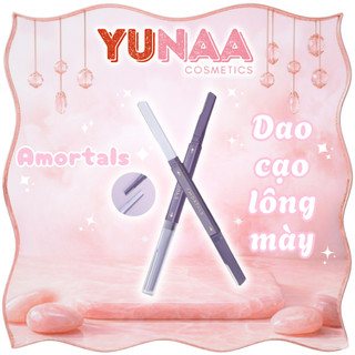 [Y377] Dao cạo lông mày hai đầu AMORTALS - Dao tỉa lông mày tiện lợi không gỉ an toàn cho da