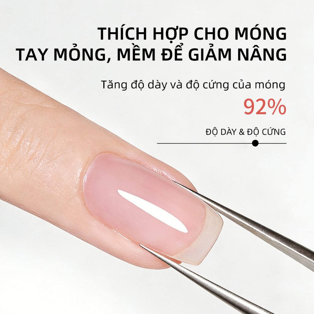 XEIJAYI 10ml làm móng mở rộng đế xây dựng keo san lấp mặt bằng gia cố 4 trong 1 chức năng keo dán móng nghệ thuật DIY