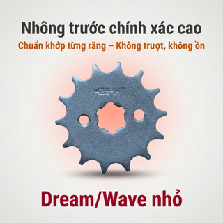 Nhông Sên Dĩa Giá Rẻ: Dĩa đen + Sên đen 428 9 Ly (14T-36T-102L) – Dream / Wave Nhỏ