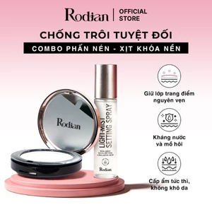 Combo Phấn Nén Kiềm Dầu Rodian Smooth Pure 13g, Xịt Khóa Nền Trang Điểm Light - Mist Setting Spray