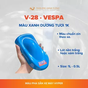 Sơn xe máy HYPER màu xanh dương SOLID 1K (Code: V-28) 1 Lít