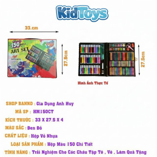 Hộp màu 150 chi tiết HD365 KidToys – bộ tập tô siêu to cho bé