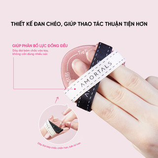 [Y380] Bông Mút Trang Điểm 2 Mặt Tie Tie AMORTALS, Tán Nền Nhanh, Tăng Khả Năng Che Phủ, Nền Mịn Mướt Lâu Trôi