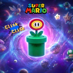 Đồ chơi in 3d Fire Flower Mario Clicker ấn giảm stress kèm 1 switch, Hoa lửa nhiều màu - Holymesh