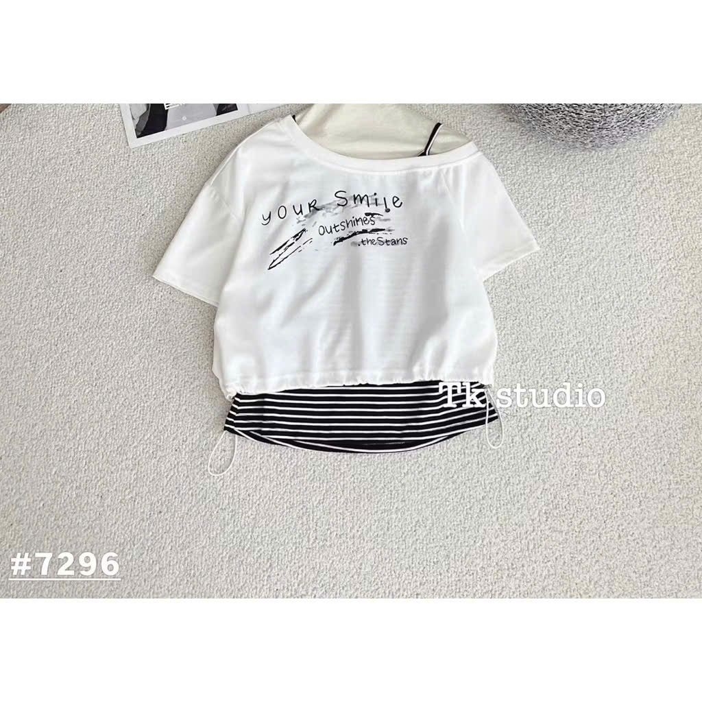 [𝑯𝒂 𝑨𝒏𝒉] Set Áo Phông Trễ Vai QCL1