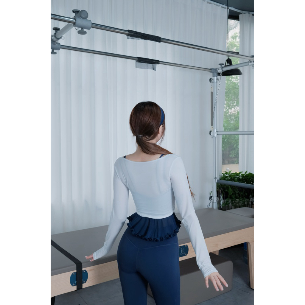 Áo Khoác Wrap Yoga, Pilates FitHer Tay Dài Cloudy Ultra-Light