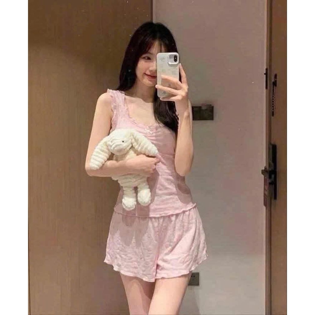 bộ hồng chất mềm siêu mát ( hàng qc)