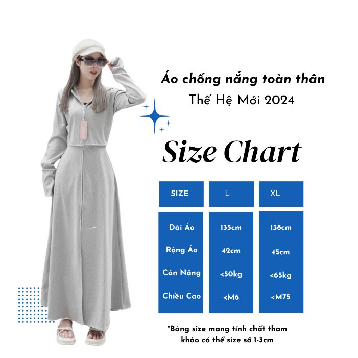Áo chống nắng toàn thân nữ chất umi hànuvt 50++ from dáng đẹp chất liệu thoáng mát thấm hút mồ hôi - ảnh 7
