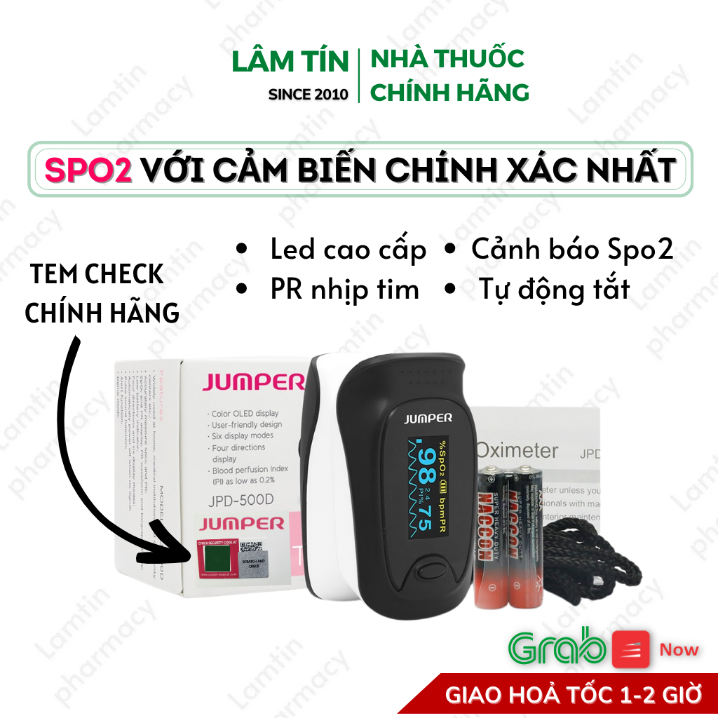 (Chính Hãng) Pulse Oximenter Máy đo SPO2 Jumper JPD-500D Máy đo nồng độ ...