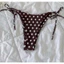 Bikini 2 mảnh đi biển chấm bi nâu áo tam giác quần ship chấm bi
