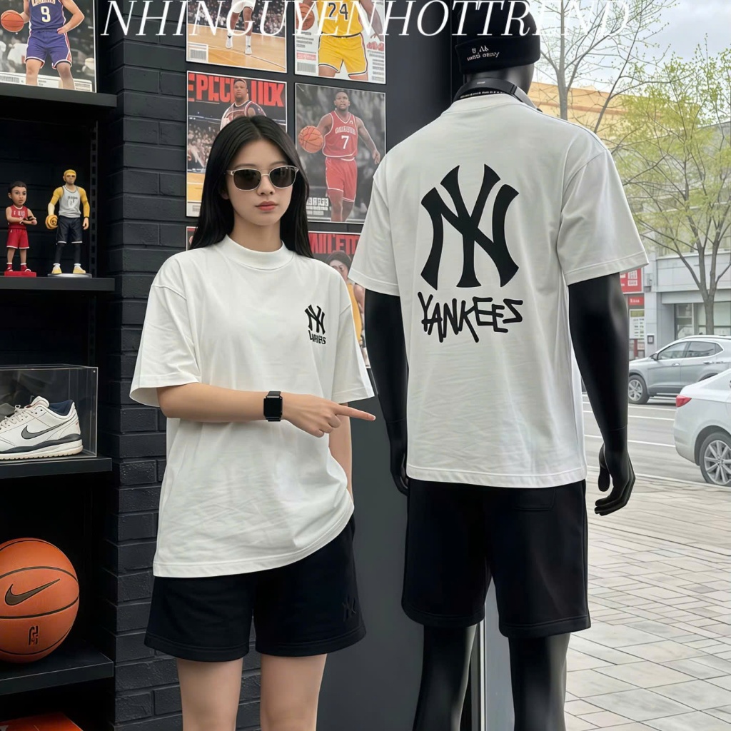 Áo THUN MLB  nam nữ cao cấp, 100% cotton co giãn 2 chiều ,-  full size nam nữ - ny zikzak