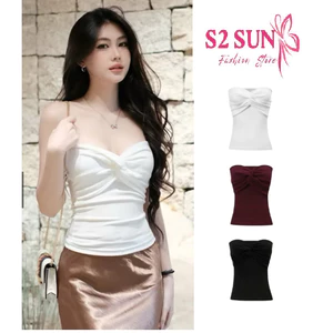 Áo Quây Nữ Xoắn Ôm Body Chất Thun Cotton Co Giãn Basic