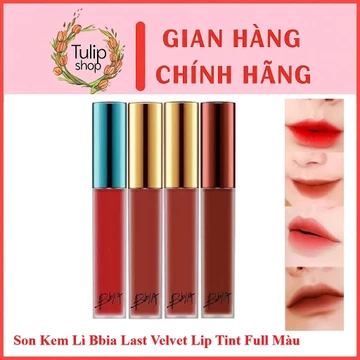 Son Kem Lì Bbia Last Velvet Lip Tint Full màu 21 22 23 24 25 36 38 39