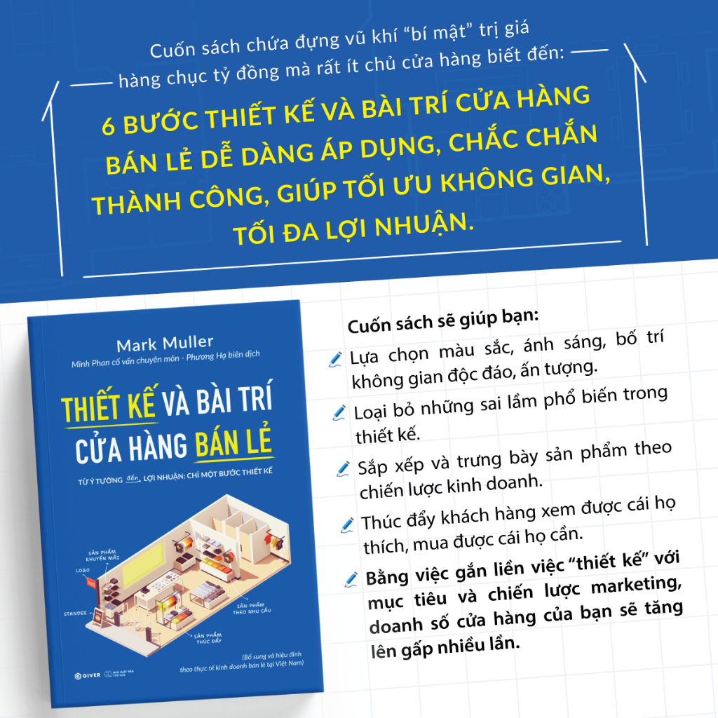 Sách - Thiết Kế Và Bài Trí Cửa Hàng Bán Lẻ - Từ Ý Tưởng Đến Lợi Nhuận - Chỉ Một Bước Thiết Kế