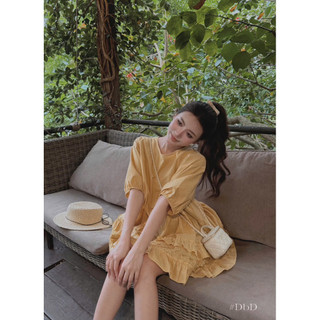 Váy Thô Babydoll Bèo Tầng Tay Bồng Chuẩn Linh Hoàng