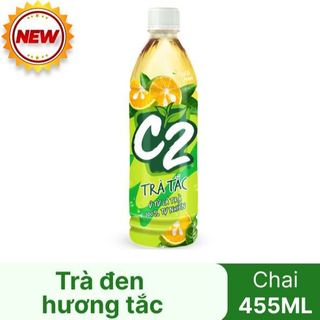 Lốc 6 Chai Trà Đen C2 Hương Tắc Chai 455ml