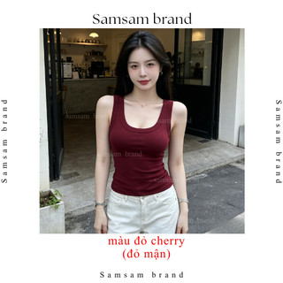 [KÈM MÚT] Áo ba lỗ nữ basic ôm dáng chất thun cotton mịn tôn dáng SAMSAM BRAND Women A06