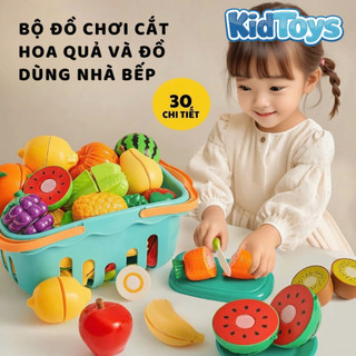 Bộ đồ chơi cắt trái cây 30 chi tiết KidToys – đồ chơi nhà bếp hoa quả nhựa cao cấp