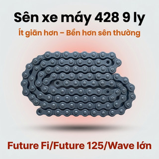 Nhông Sên Dĩa Giá Rẻ: Dĩa Đen + Sên Đen 428 9 Ly (14T-36T-108L) – Future Fi / Future 125 / Wave Lớn