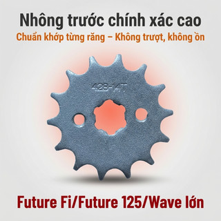 Nhông Sên Dĩa Giá Rẻ: Dĩa Đen + Sên Đen 428 9 Ly (14T-36T-108L) – Future Fi / Future 125 / Wave Lớn