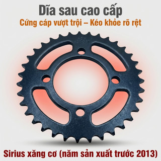 Nhông Sên Dĩa Giá Rẻ: Dĩa Đen + Sên Đen 428 9 Ly (15T-35T-102L) – Sirius Xăng Cơ (Trước 2013)